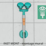 Aufbauvideo B-SAFETY Hand-Augendusche mit einem Brausekopf 45°, Wandmontage, BR713025